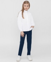 Брюки со стрелками синие трикотажные Button Blue, школьная форма для девочек  фото, kupilegko.ru